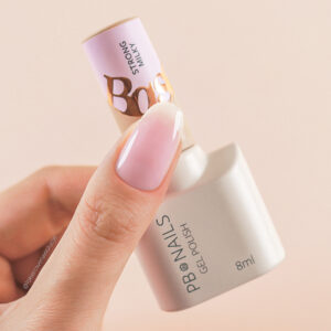 PB NAILS Baza hybrydowa Strong Milky Base 8ml mlecznobiała — zdjęcie 2