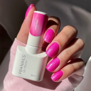 PB Nails Eyeconic – Lakier Hybrydowy Cat Eye Fuksja 8ml — zdjęcie 2