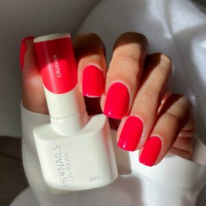 PB Nails Crusher – Neonowy Koralowo-Czerwony Lakier Hybrydowy TPO Free 8ml — zdjęcie 2