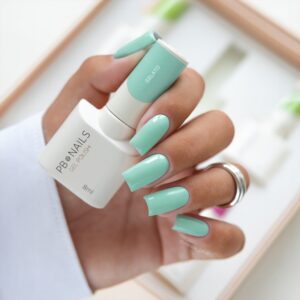 PB Nails Lakier hybrydowy Gelato 8 ml – neonowy miętowy odcień Juicy — zdjęcie 1