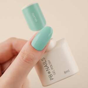 PB Nails Lakier hybrydowy Gelato 8 ml – neonowy miętowy odcień Juicy — zdjęcie 2