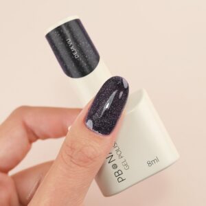 PB Nails Lakier hybrydowy Deja Vu 8 ml – ciemnofioletowy, kolekcja Flashback — zdjęcie 1