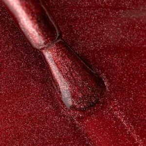 PB Nails Lakier hybrydowy Carmen 8ml – ognista czerwień Cat Eye — zdjęcie 1