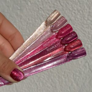 PB Nails Lakier hybrydowy Grace 8ml – złocisto-beżowy Cat Eye — zdjęcie 4