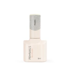 PB Nails Lakier hybrydowy Frozen – srebrny brokat 8 ml
