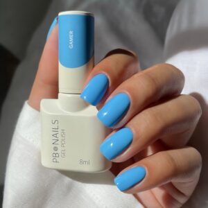 PB Nails Gamer – Błękitny Lakier Hybrydowy TPO Free 8ml — zdjęcie 2