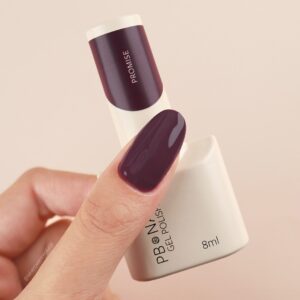 PB NAILS Lakier hybrydowy Promise 8 ml – głęboki wiśniowy odcień, HEMA FREE — zdjęcie 1