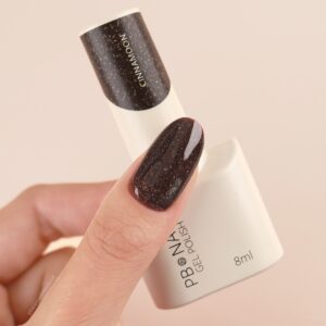 PB NAILS Lakier hybrydowy PB Nails Cinnamon 8ml – brąz z efektem flash — zdjęcie 1