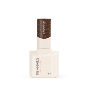 PB NAILS Lakier hybrydowy PB Nails Cinnamon 8ml – brąz z efektem flash