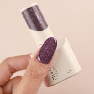 PB NAILS Lakier hybrydowy Vintage 8 ml – fioletowy śliwkowy odcień — zdjęcie 1