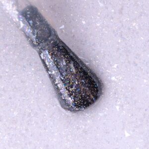 PB NAILS Starlight Top Coat - transparentny top hybrydowy z multikolorową drobinką, 8 ml — zdjęcie 1