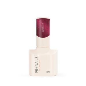 PB Nails Lakier hybrydowy Scarlett 8ml – głęboki karmin Cat Eye