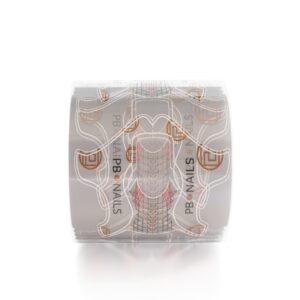 PB Nails Transparentne formy do przedłużania paznokci 300 szt. – rolka z liniami pomocniczymi — zdjęcie 2