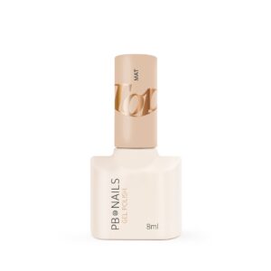PB Nails Mat Top Coat 8 ml – matowy top do żeli i lakierów hybrydowych