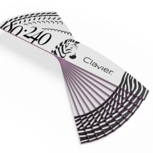 Pilnik Clavier Zeberka Łódka 180/240 – 10 szt., Szary, do Manicure
