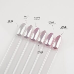 PB Pyłek w pisaku Easy Shine Nail Powder Pen ES02 – srebrna tafla mirror — zdjęcie 2