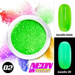 Pigment neonowy do paznokci w proszku uv 0,6 g Nr 02 — zdjęcie 1