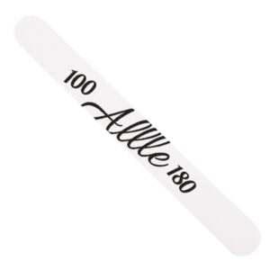 Pilnik do paznokci Bezpieczny Pakiet Allle prosty biały środek 100/180 CU-12 High Quality — zdjęcie 2