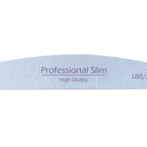 Pilnik Łódka Zebra Professional Slim 180/240 –półksiężyc do paznokci 1 szt.