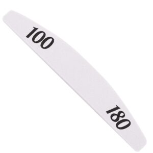 Pilnik do paznokci łódka biały środek 100/180 CU-11 High Quality — zdjęcie 2