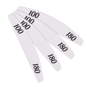 Pilnik do paznokci łódka biały środek 100/180 CU-11 High Quality — zdjęcie 3