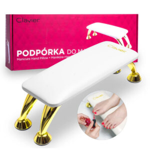 Podpórka do Manicure Clavier – Stabilna Podstawka Pod Dłonie i Stopy, Biała