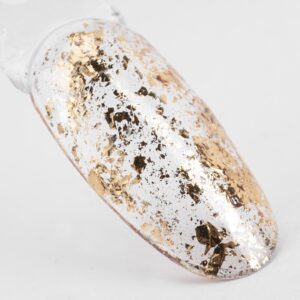 Pyłek do paznokci metaliczny MollyLac Płatki Alu Nr 11 Złoty 0,2 g — zdjęcie 1