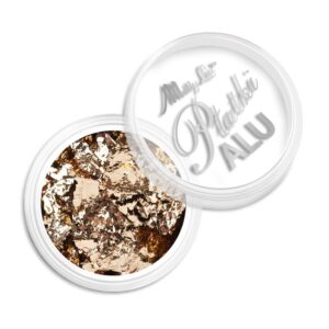 Pyłek do paznokci metaliczny MollyLac Płatki Alu Nr 11 Złoty 0,2 g — zdjęcie 3