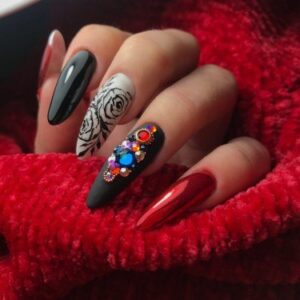 Pyłek Lustrzany Glass Effect Red Nr 3 — zdjęcie 2