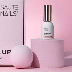 Saute Nails BiB Level UP Rose Cloud 8ml – żel budujący w butelce mleczny róż — zdjęcie 3