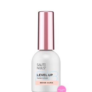 Saute Nails BiB Level UP Beige Aura 8ml – żel budujący w butelce mleczny beż