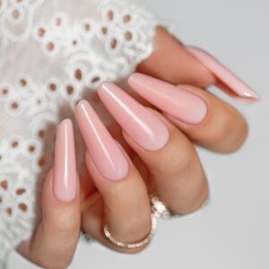 Saute Nails Candy Pink Top No Wipe 8ml – półtransparentny różowy top hybrydowy — zdjęcie 2