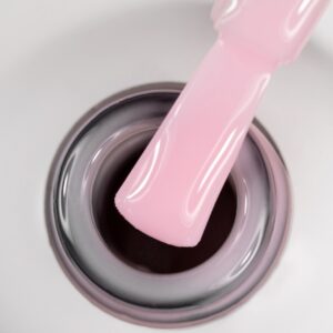 Saute Nails Candy Pink Top No Wipe 8ml – półtransparentny różowy top hybrydowy — zdjęcie 1