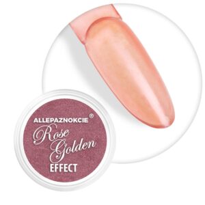Pyłek Lustrzany Efekt do Paznokci Rose Golden Allepaznokcie Nr 00 — zdjęcie 1