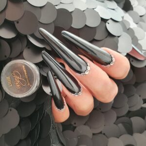 Pyłek lustrzany efekt Glass Effect Black Nr 12 — zdjęcie 3