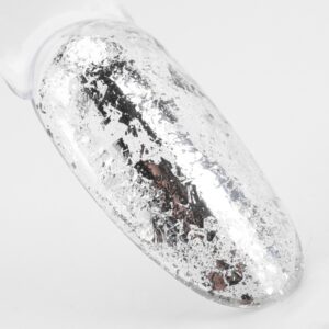 Pyłek metaliczny do paznokci MollyLac Płatki Alu Nr 1 Ponętne Srebro 0,2 g — zdjęcie 1