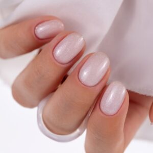 Saute Nails Baza hybrydowa Luna Base Lumi 8 ml – mleczna z drobinką — zdjęcie 3