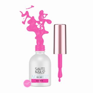Saute Nails Cat Eye Effect E07 – jasnoróżowy lakier hybrydowy z efektem kociego oka 8ml