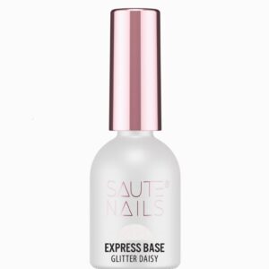 Saute Nails Express Base Glitter Daisy 8ml – brokatowa baza hybrydowa TPO & HEMA Free