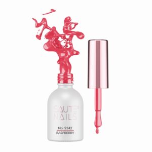 SAUTE NAILS Lakier hybrydowy S142 Raspberry 8ml malinowy róż neon