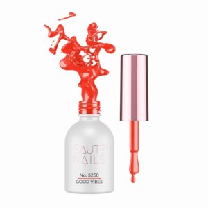 Saute Nails Lakier hybrydowy S250 Good Vibes 8ml pomarańczowo-czerwony
