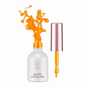 Saute Nails Lakier hybrydowy S251 Festival Vibes 8ml neon pomarańcz
