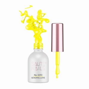 Saute Nails Lakier hybrydowy S253 Sending Love 8ml cytrynowy neon