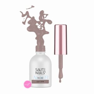 Saute Nails Cat Eye Effect E13 – chłodny brąz z szarością i srebrną poświatą 8ml