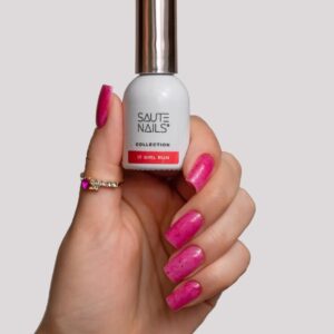 Saute Nails It Girl Run Lakier Hybrydowy Neonowy Róż 8ml — zdjęcie 3