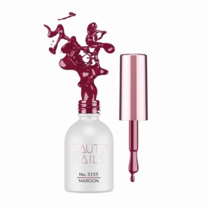 Saute Nails Lakier Hybrydowy S155 Maroon – winna czerwień 8ml