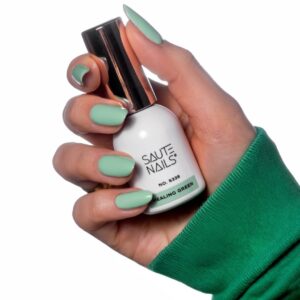 Saute Nails Lakier hybrydowy S338 Healing Green miętowy 8 ml — zdjęcie 1
