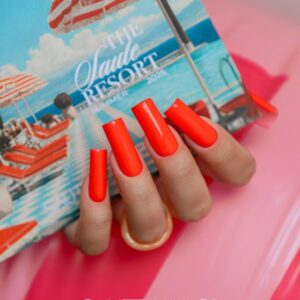Saute Nails Lakier hybrydowy S309 Juicy Lucy – neonowa soczysta czerwień 8ml — zdjęcie 1