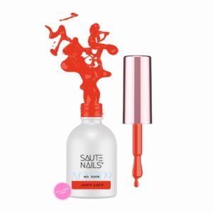 Saute Nails Lakier hybrydowy S309 Juicy Lucy – neonowa soczysta czerwień 8ml