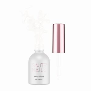 Saute Nails Milky Top No Wipe 8ml – mleczny top hybrydowy